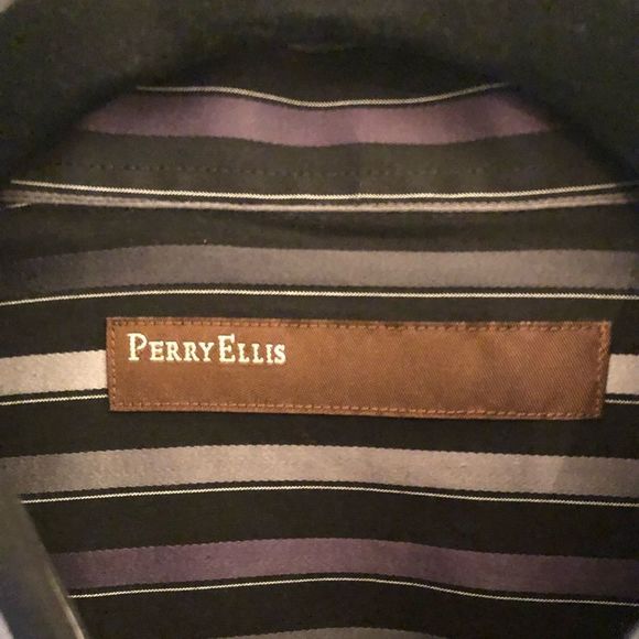 Perry Ellis Striped Dress‎ Shirt - NWOT Size L - Picture 6 of 7